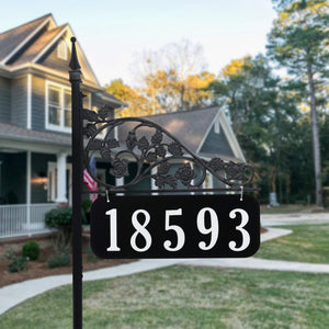 Rose Reflective Address Sign on 47" or 58" Pole