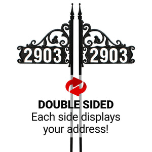 Boardwalk DIY Reflective Lawn Address Sign 48" Post