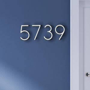 Reflective Modern Floating House Numbers