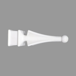 Four-Sided Spire Polypropylene Fence Toppers - White Mult-Pack