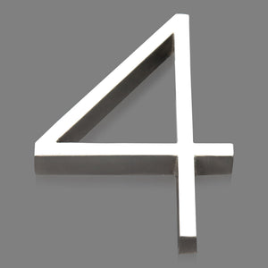 Reflective Modern Floating House Numbers