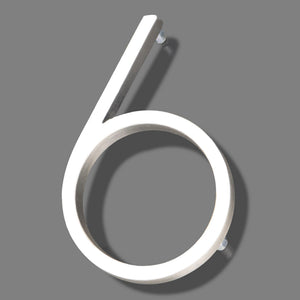 Reflective Modern Floating House Numbers