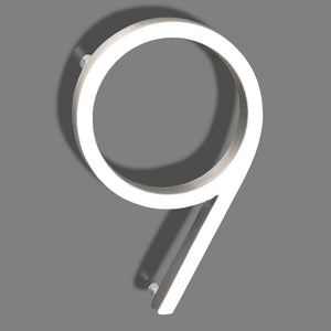 Reflective Modern Floating House Numbers