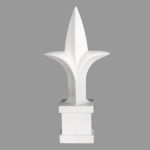 Tri - Spear Polypropylene USA Finial Toppers - White - Multi-Pack