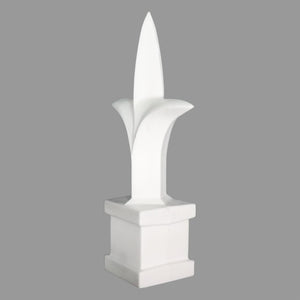 Tri - Spear Polypropylene USA Finial Toppers - White - Multi-Pack