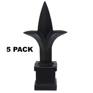 Trident Spear Polypropylene Premium Picket Fence Toppers Multi-Pack - Black