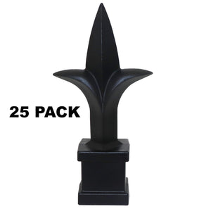 Trident Spear Polypropylene Premium Picket Fence Toppers Multi-Pack - Black
