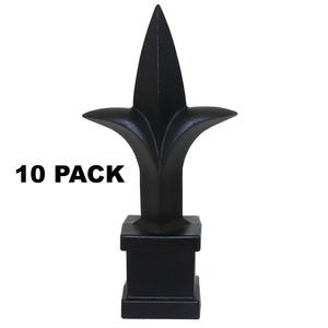 Trident Spear Polypropylene Premium Picket Fence Toppers Multi-Pack - Black