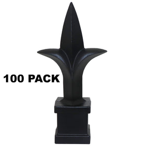 Trident Spear Polypropylene Premium Picket Fence Toppers Multi-Pack - Black