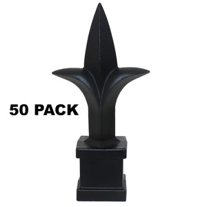 Trident Spear Polypropylene Premium Picket Fence Toppers Multi-Pack - Black