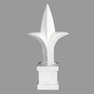 Trident Spear Finial - White