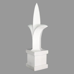 Trident Spear Finial - White