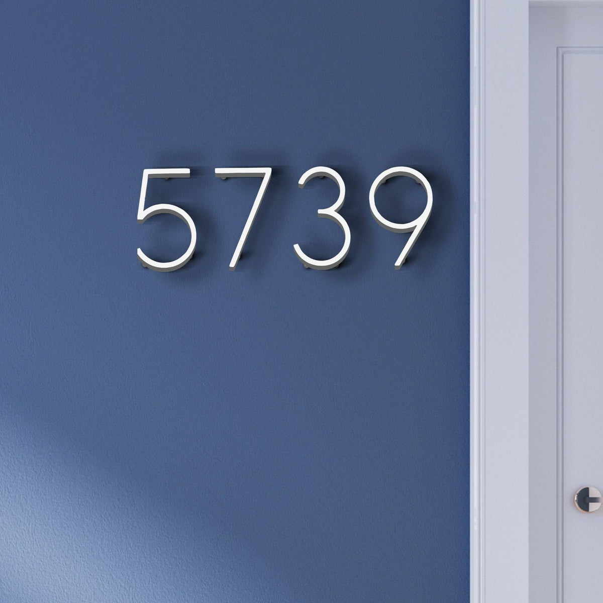 Reflective Modern Floating House Numbers