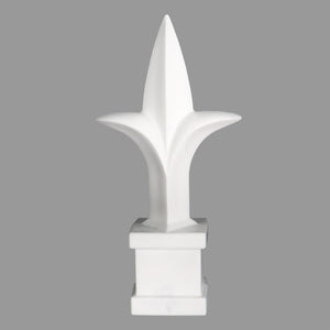 Trident Spear Finial - White